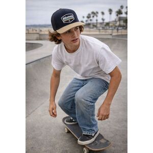 Billabong Trucker Hat Blue Tan Mesh Snapback One Size Surfcore Skater